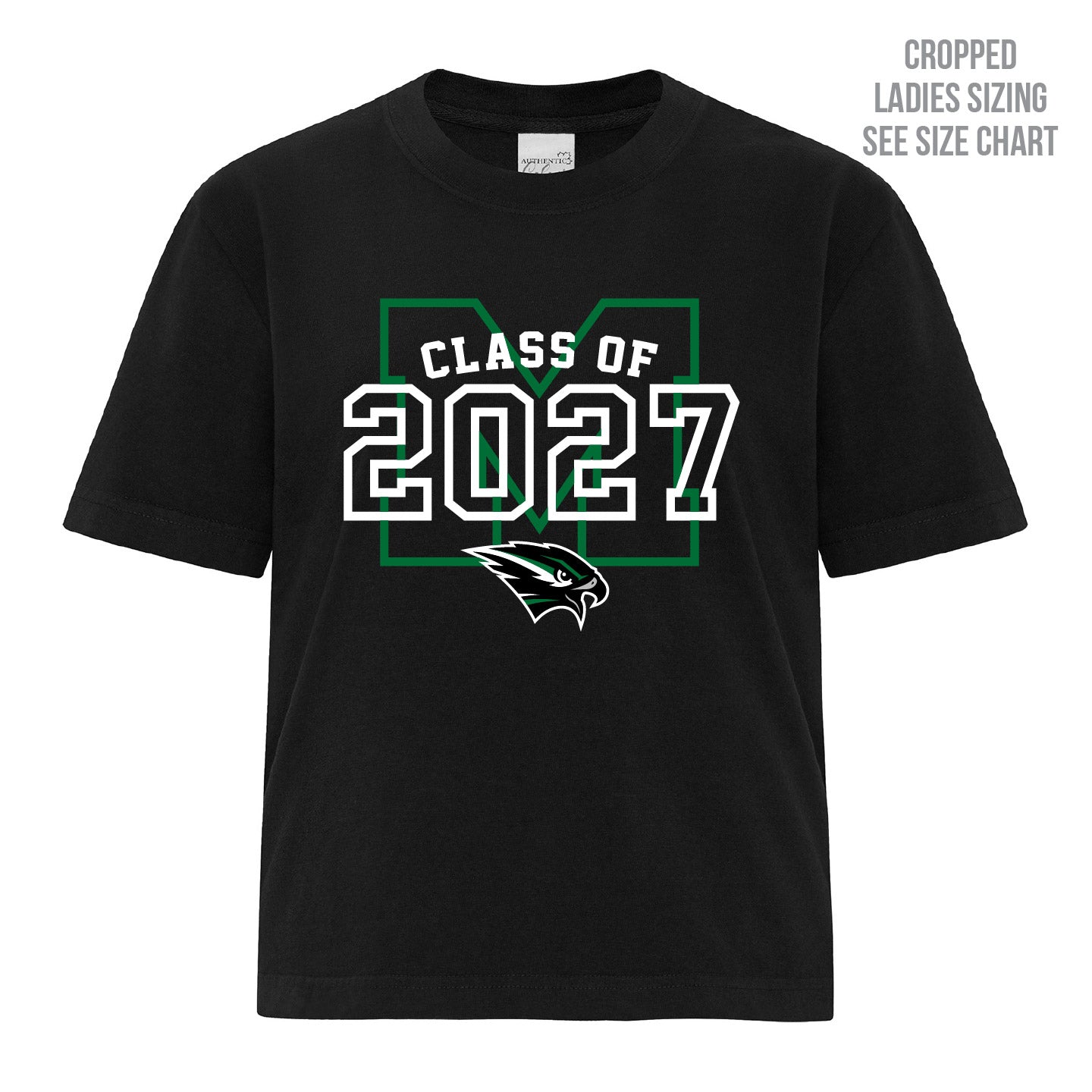 MHHS Grad 2027 Ladies Cropped T-Shirt (MHGR27T001-ATC1700L)