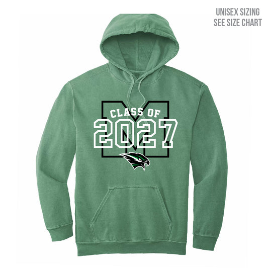 MHHS Grad 2027 Pigment Dyed Unisex Hoodie (MHGR27T001-1567)