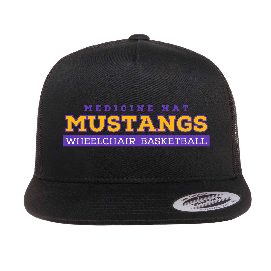 MHASR Mustangs Flat Brim Trucker Hat (MHASRT012-6006)