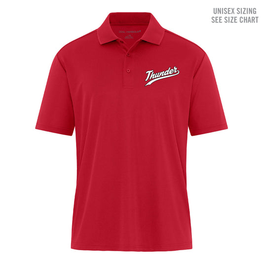 MH Thunder ADULT Performance Red Polo Shirt (THT009-S365)
