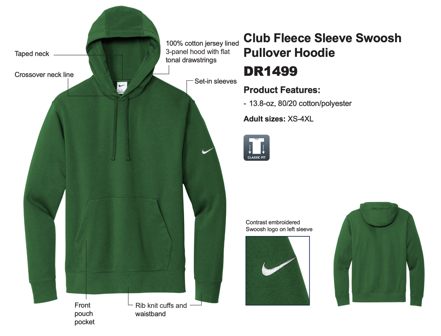 CHHS Vikings Football Nike Unisex Pullover Hoodie (CHFB26T001-DR1499)