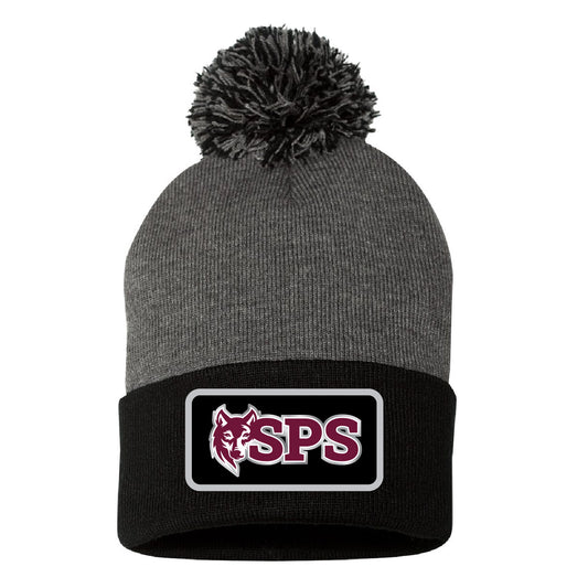 Seven Persons School Patched Pom Pom Beanie (SPSP001-SP15)