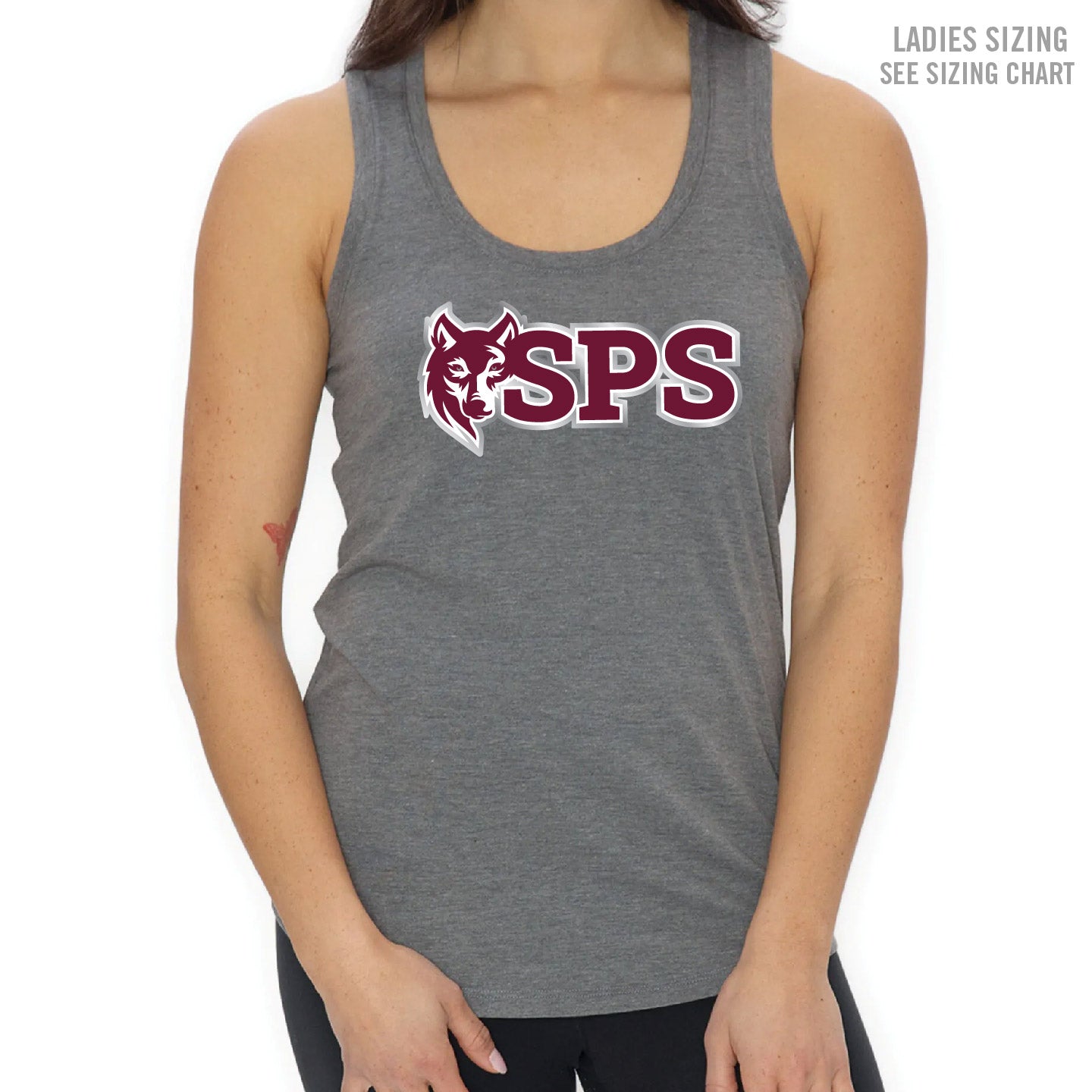 Seven Persons School Ladies Racerback Tank (SPST002-KOI8055L)