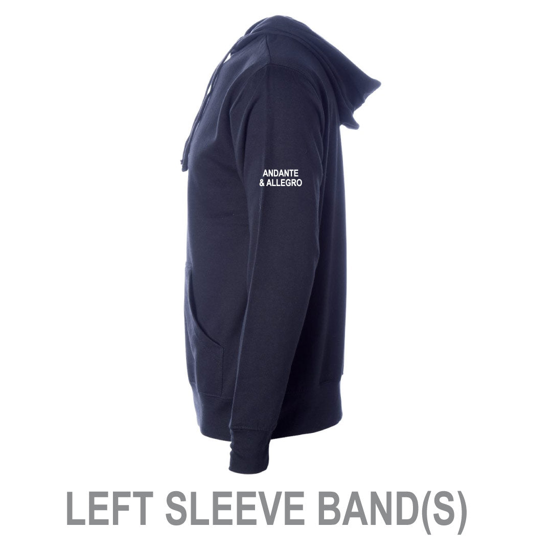 OPTIONAL PERSONALIZATION - WHITE Band(s) - Upper Left sleeve $10