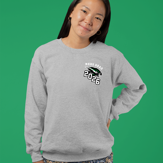 MHHS Grad 2026 Unisex Left Chest Crewneck Sweatshirt (MHG26T003-F2400)