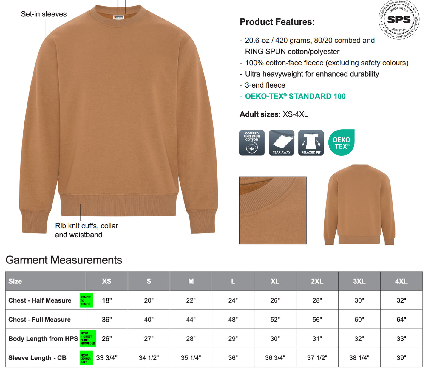 MH Thunder Unisex Heavyweight Patched Crewneck (THP002-WERK421)