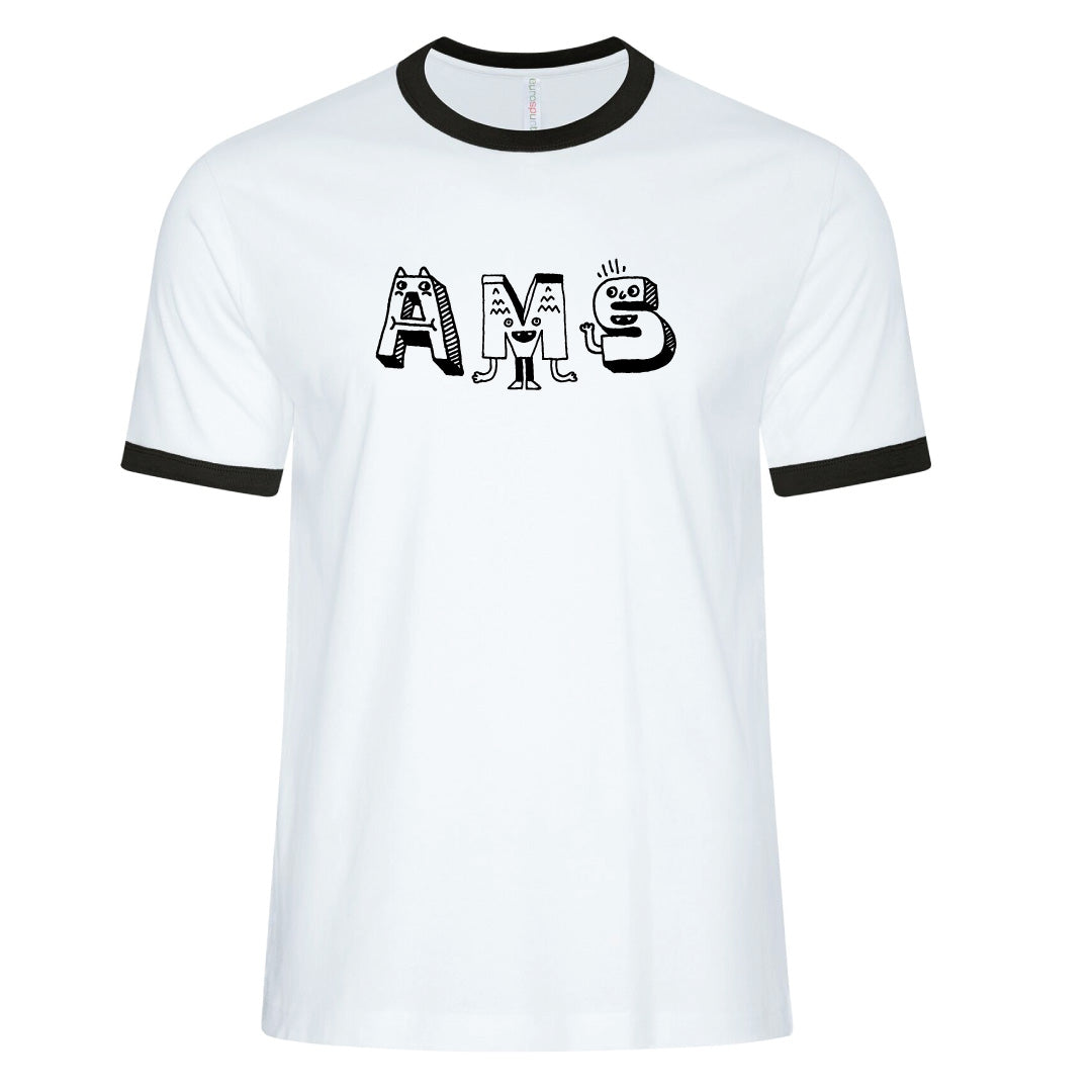 AMS Doodle Unisex Ringer T-Shirt (T6-9001)