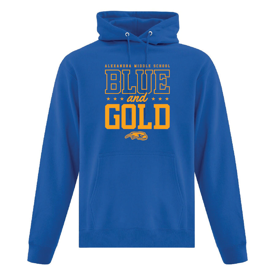 AMS Blue & Gold Unisex Pullover Hoodie (AMST013-F2500)