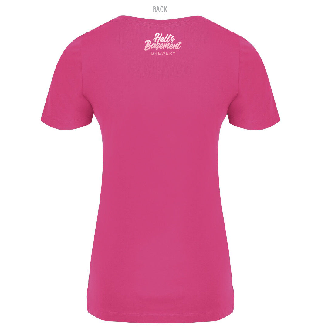 HBB Pink Faceted Hop Ladies T-Shirt (T5-ATC8000L)