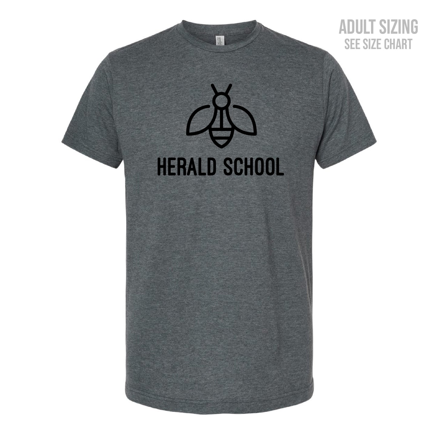 Herald School Bee Logo Unisex T-Shirt (T1009-64000)