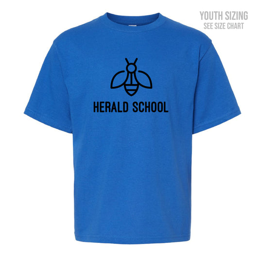 Herald School Bee Logo Youth T-Shirt (T1010-2000B)