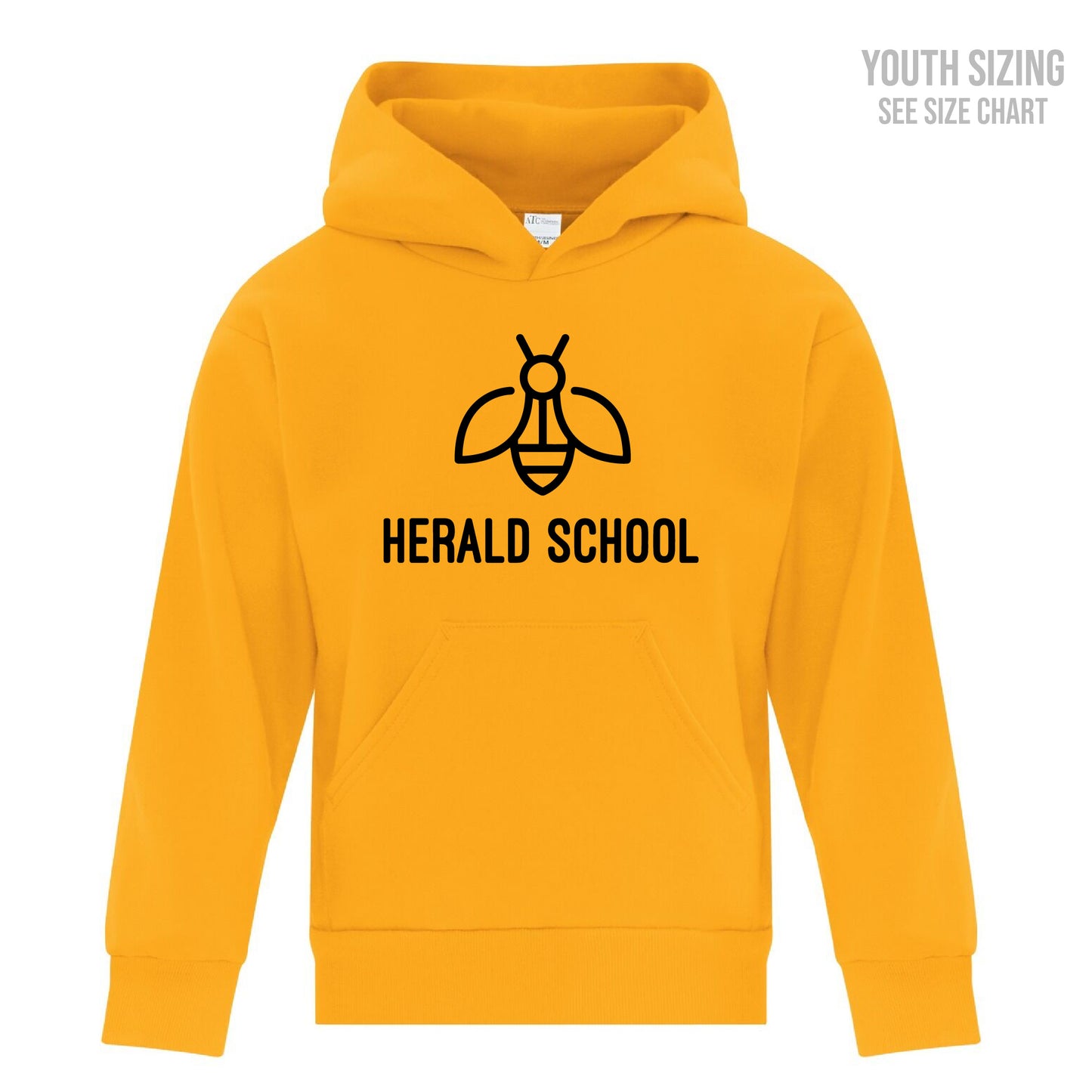 Herald School Bee Logo Youth Pullover Hoodie (T1010-Y2500)