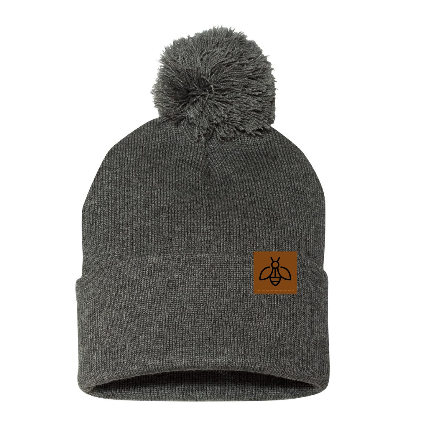 Herald School Bee Logo Pom Pom Beanie with Tag (P1002-SP15)