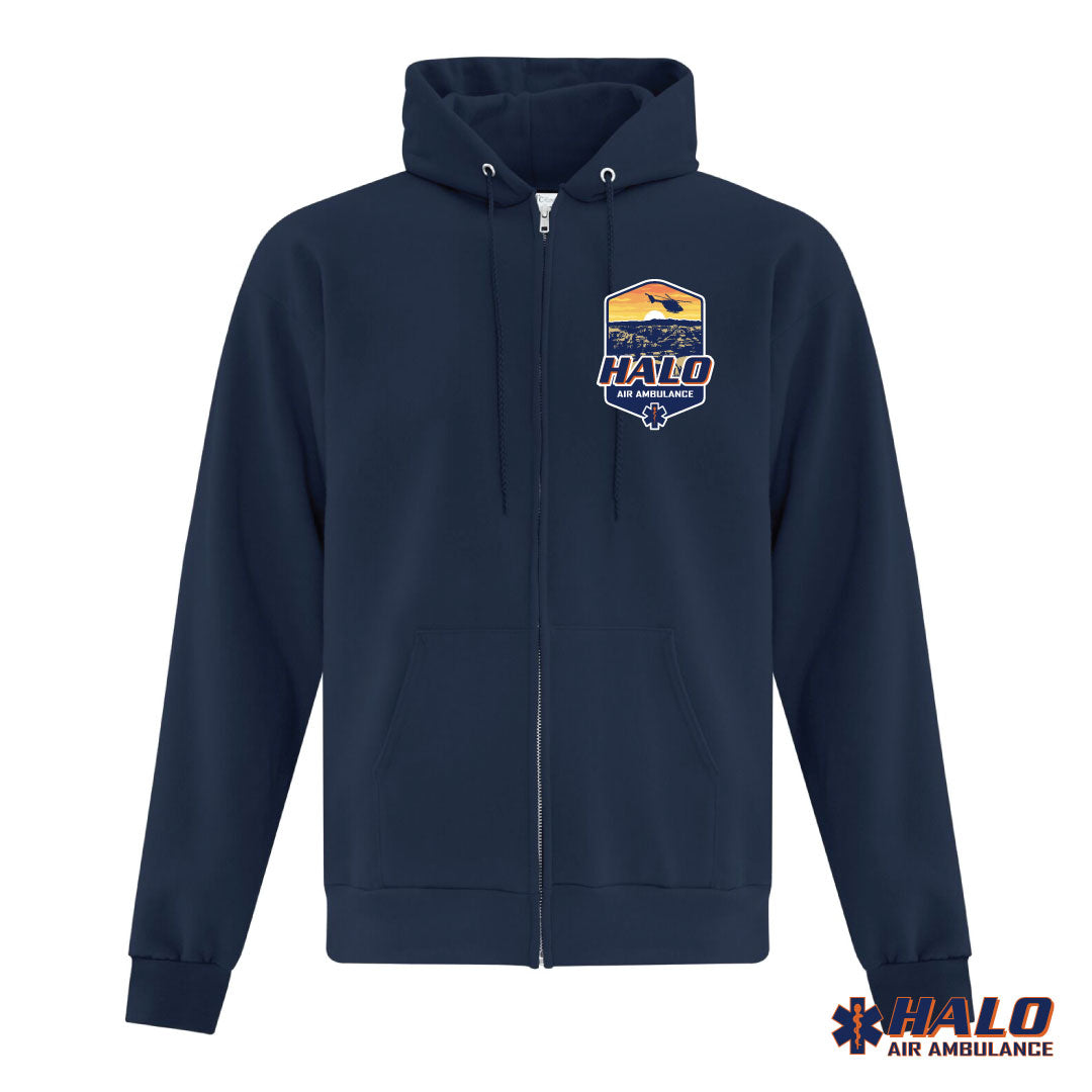 HALO - Unisex Left Chest Zip Hoodie (T01LG1-ATCF2600)