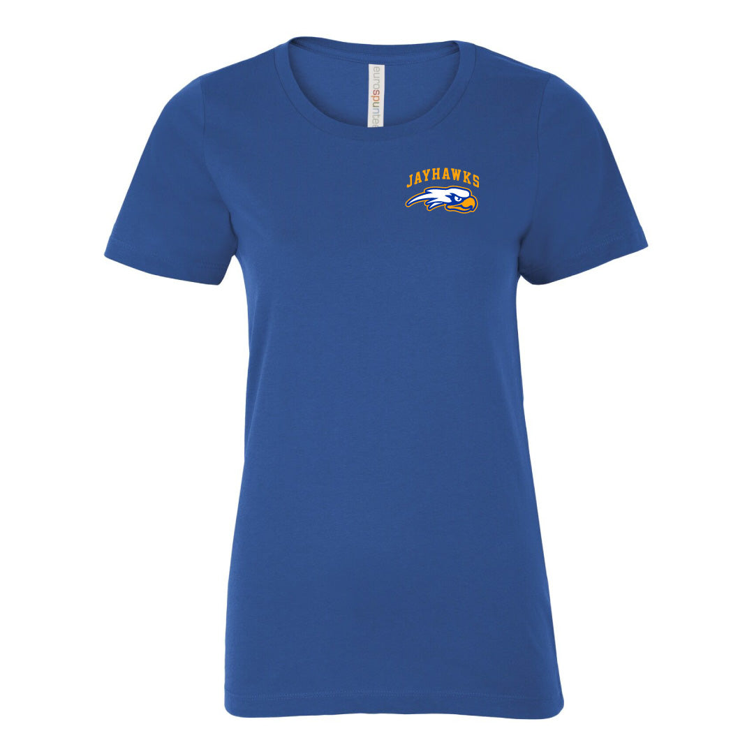 AMS Left Chest Jayhawks Ladies T-Shirt (T4-8000L)