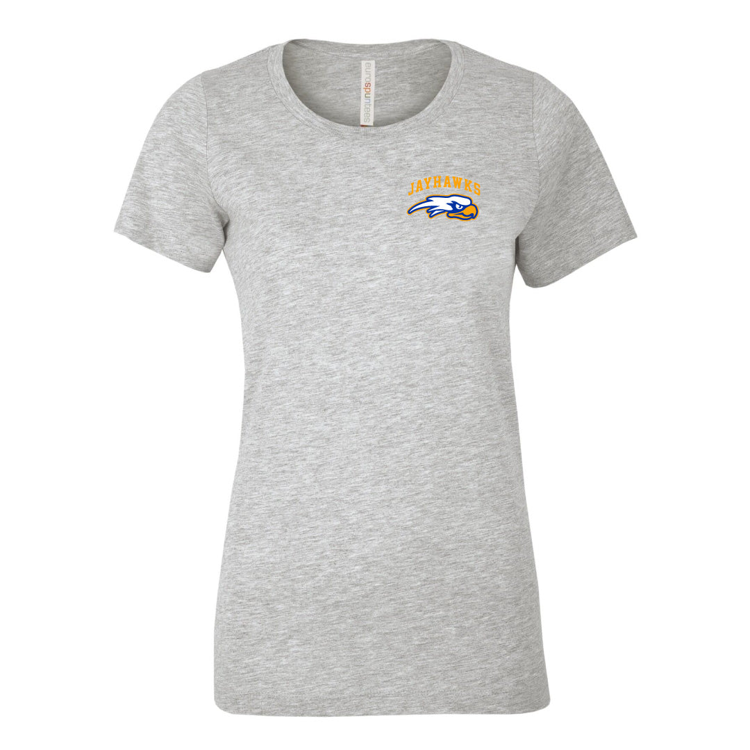 AMS Left Chest Jayhawks Ladies T-Shirt (T4-8000L)