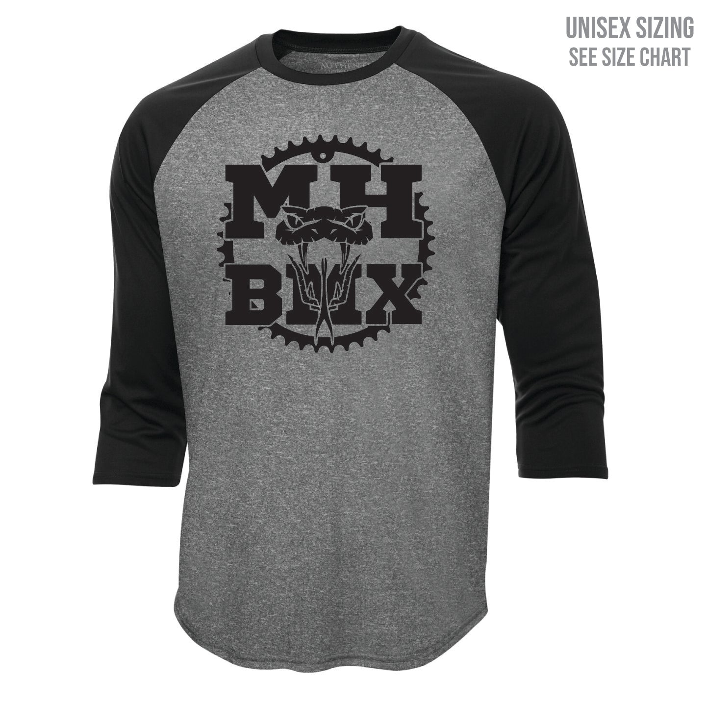 MH BMX Large Logo Performance Unisex Baseball Tee (BMXT002-ATCS3526)