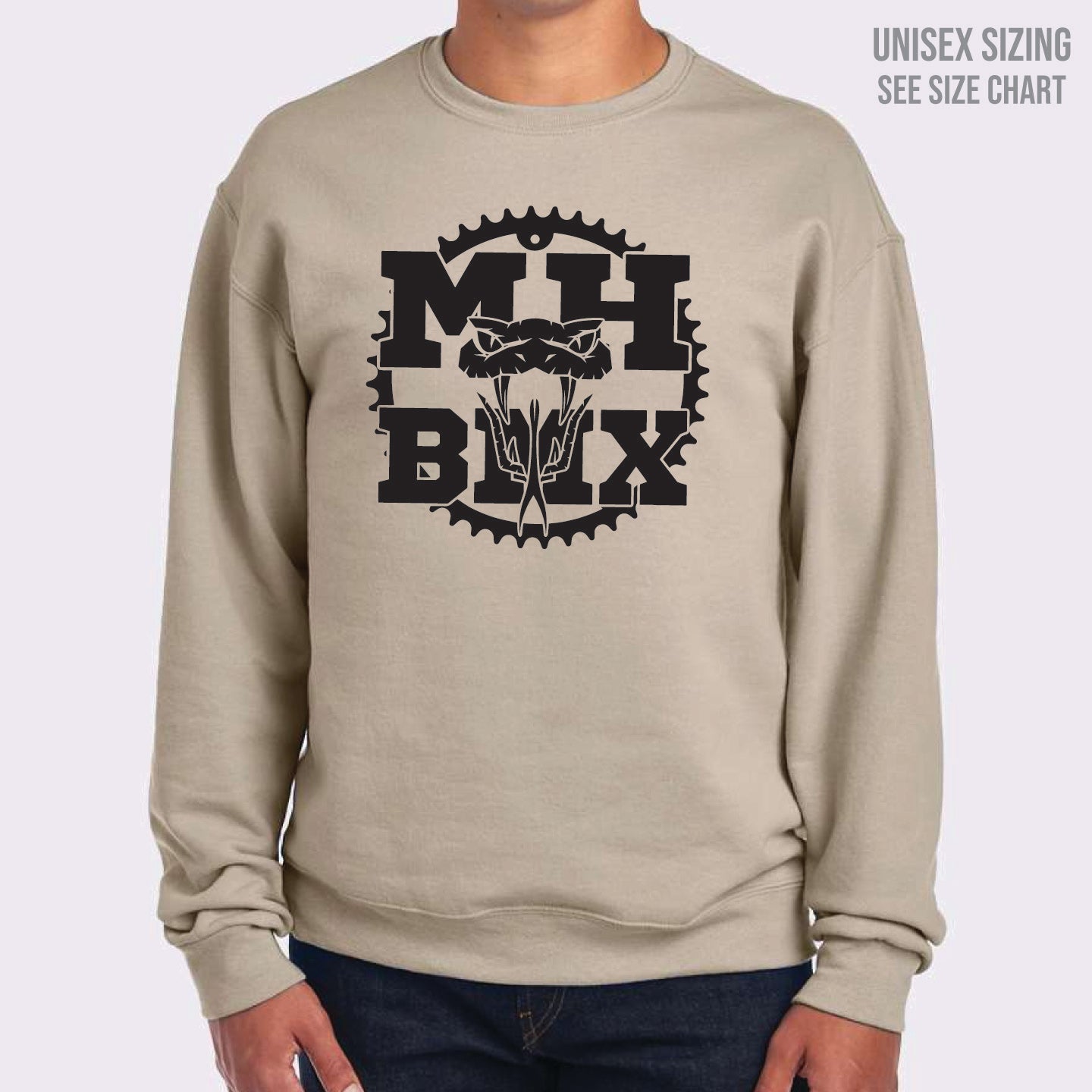 MH BMX Large Logo Unisex Crewneck Sweatshirt (BMXT002-562MR)