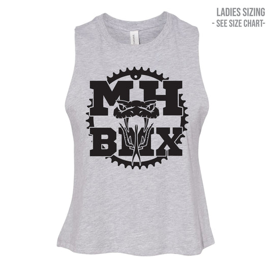 MH BMX Large Logo Ladies Cropped Racerback Tank (BMXT002-6682)