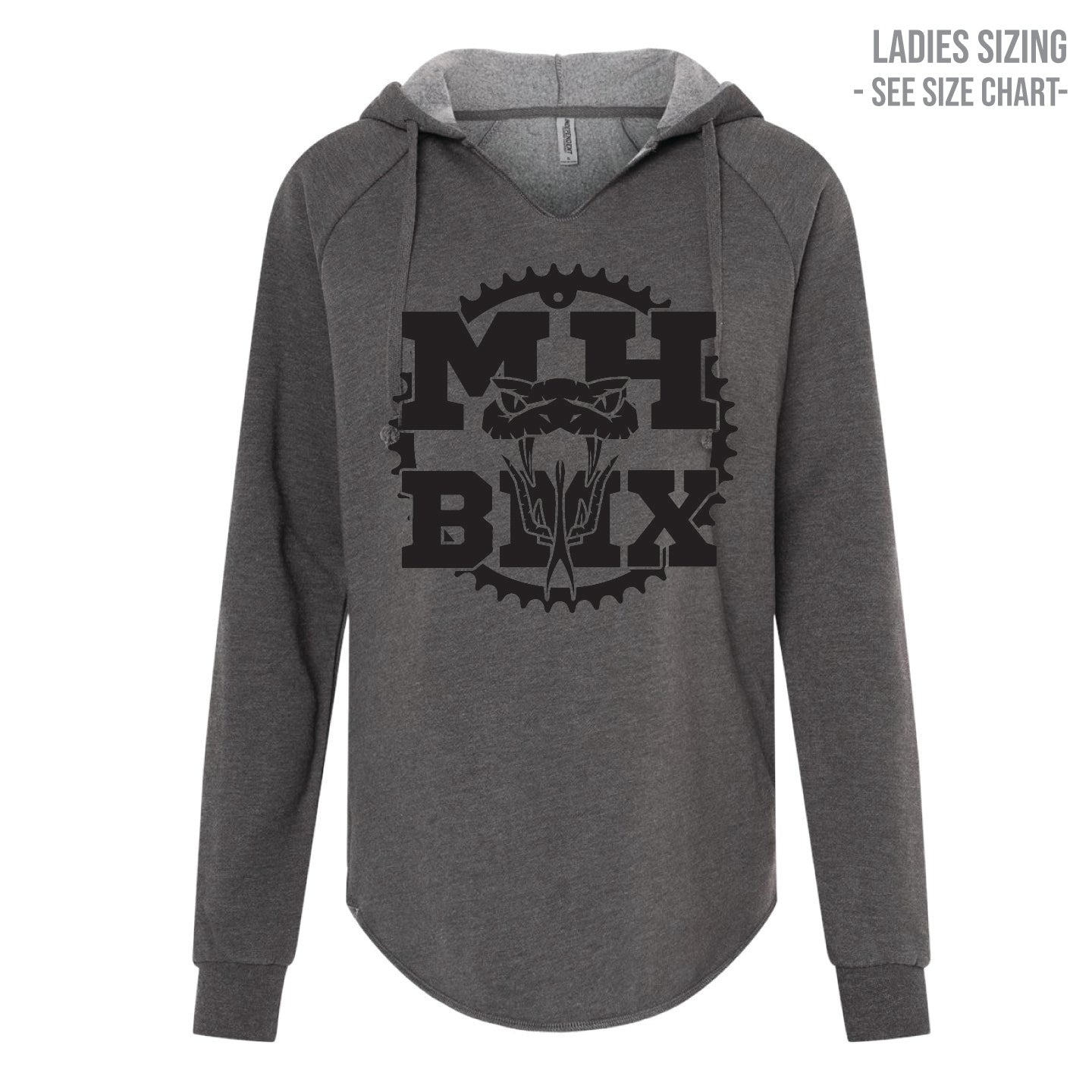 MH BMX Large Logo Ladies Lightweight Hoodie (BMXT002-PRM2500)