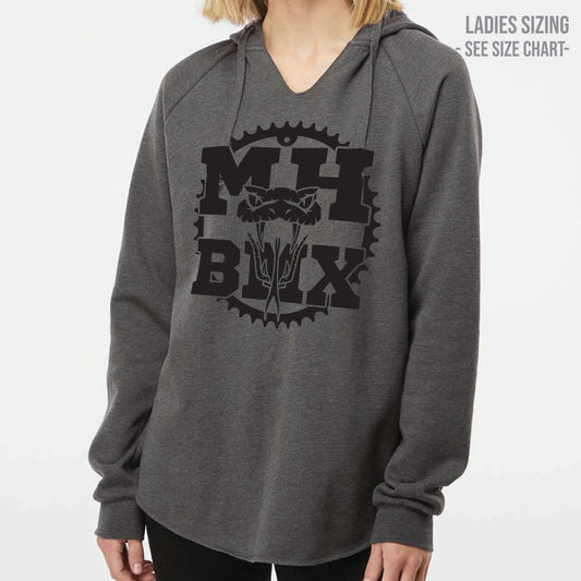 MH BMX Large Logo Ladies Lightweight Hoodie (BMXT002-PRM2500)