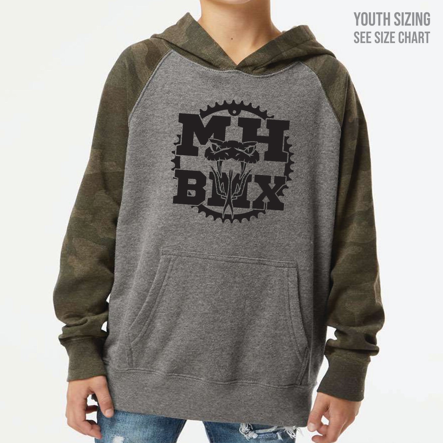 MH BMX YOUTH Raglan Hoodie (BMXT003-PRM15YSB)