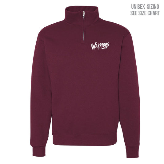 MHCS Left Chest Warriors Unisex 1/4 Zip Sweatshirt (MHCST0006-995MR)