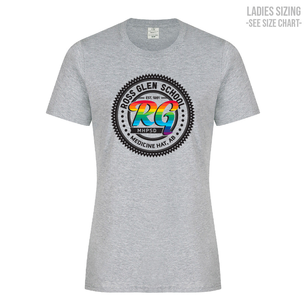 Ross Glen Pride Crest Ladies T-Shirt (TRG0001-ATC2000L)