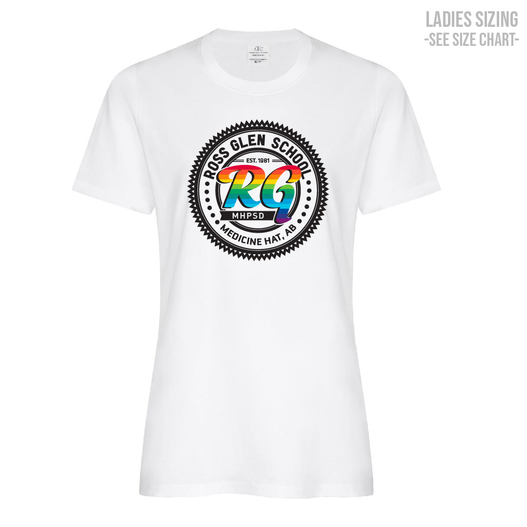 Ross Glen Pride Crest Ladies T-Shirt (TRG0001-ATC2000L)