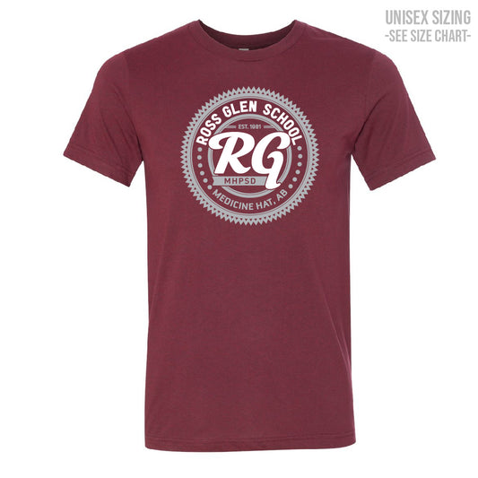 Ross Glen Grey Crest Unisex Premium Ringspun T-Shirt (TRG0003-3001CVC)