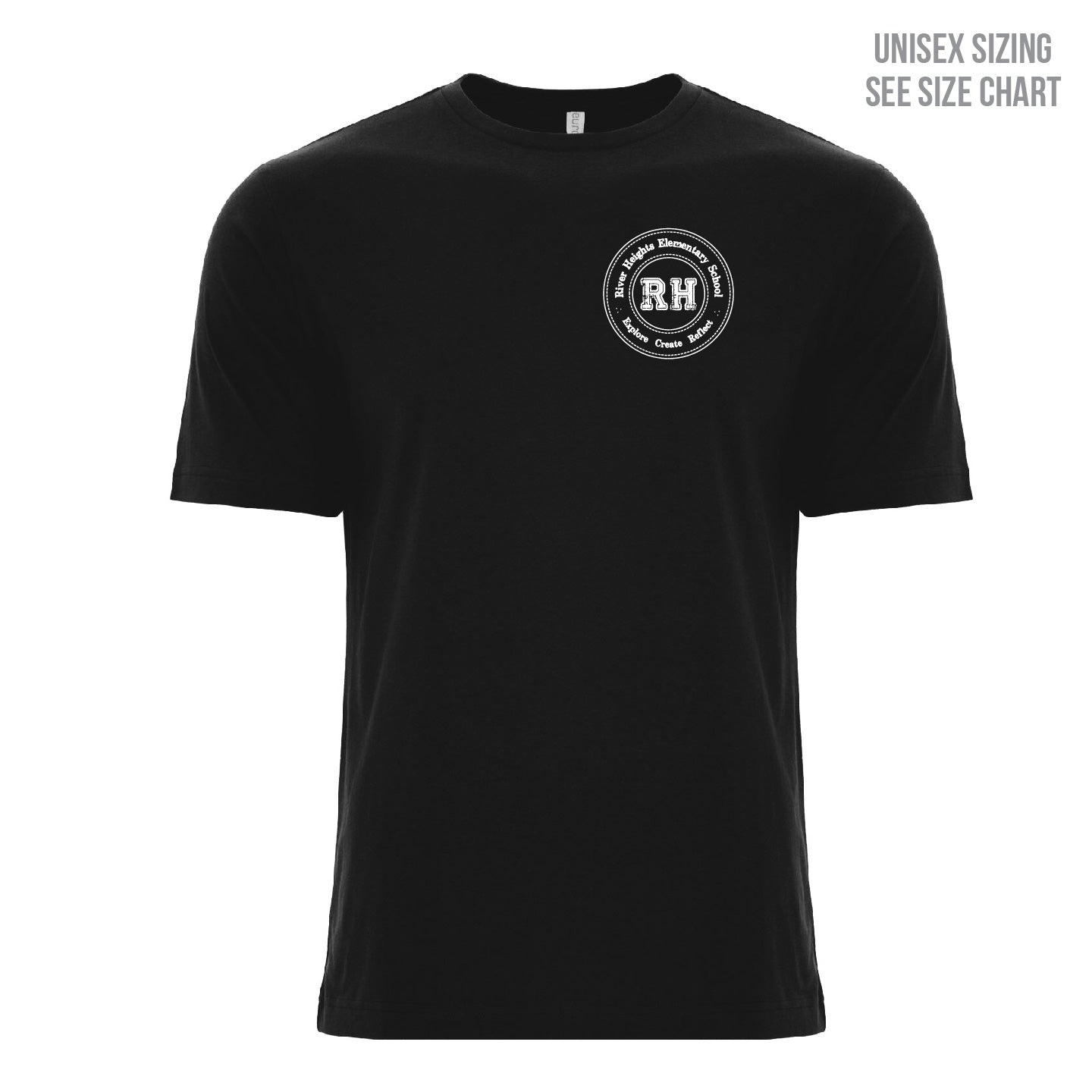 River Heights Left Chest Crest Unisex T-Shirt (RHEST002-ATC8000)