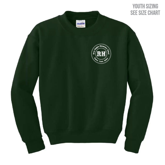 River Heights Left Chest Crest YOUTH Crewneck Sweatshirt (RHEST002-18000B)
