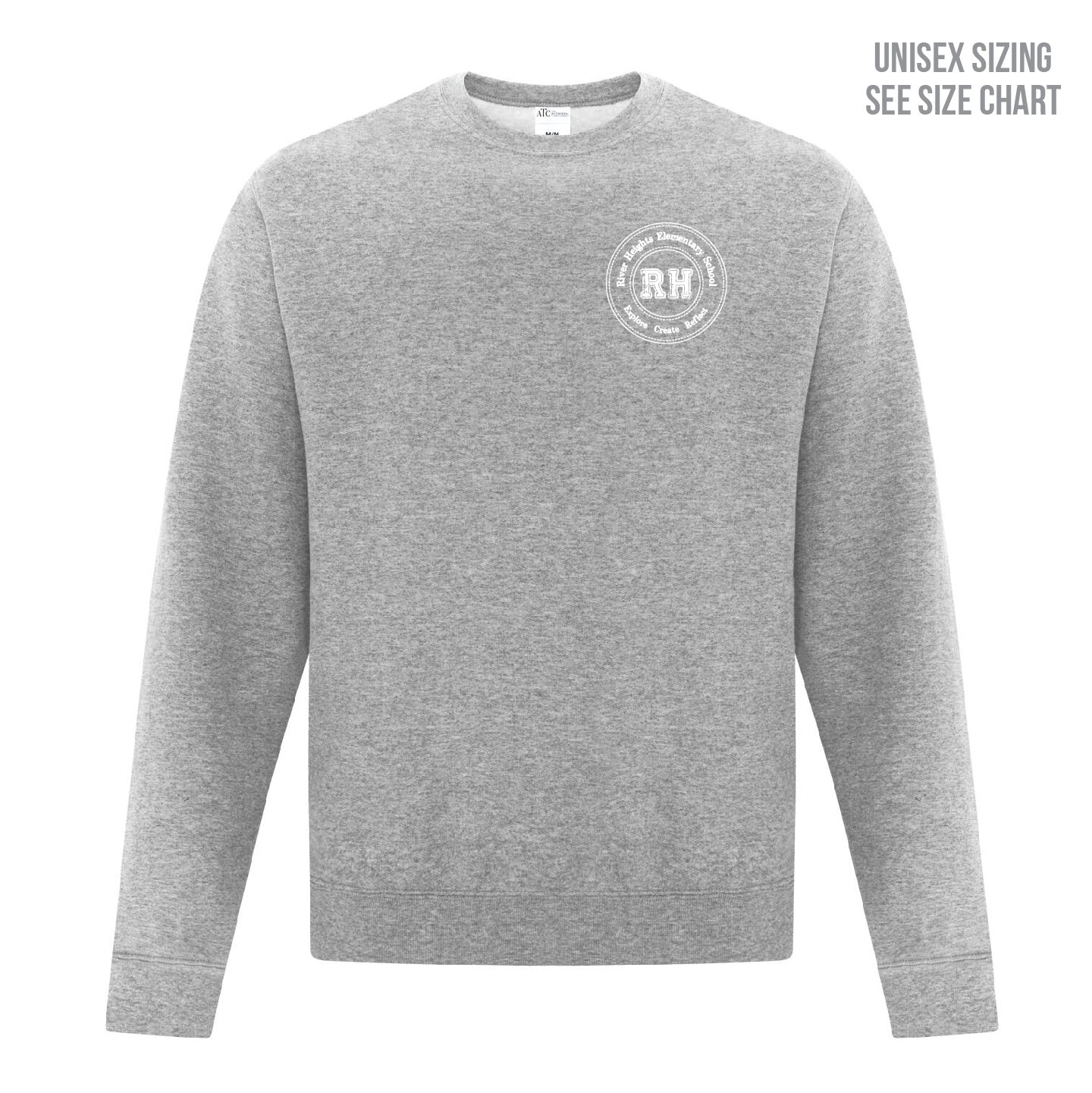 River Heights Left Chest Crest Unisex Crewneck Sweatshirt (RHEST002-18000)
