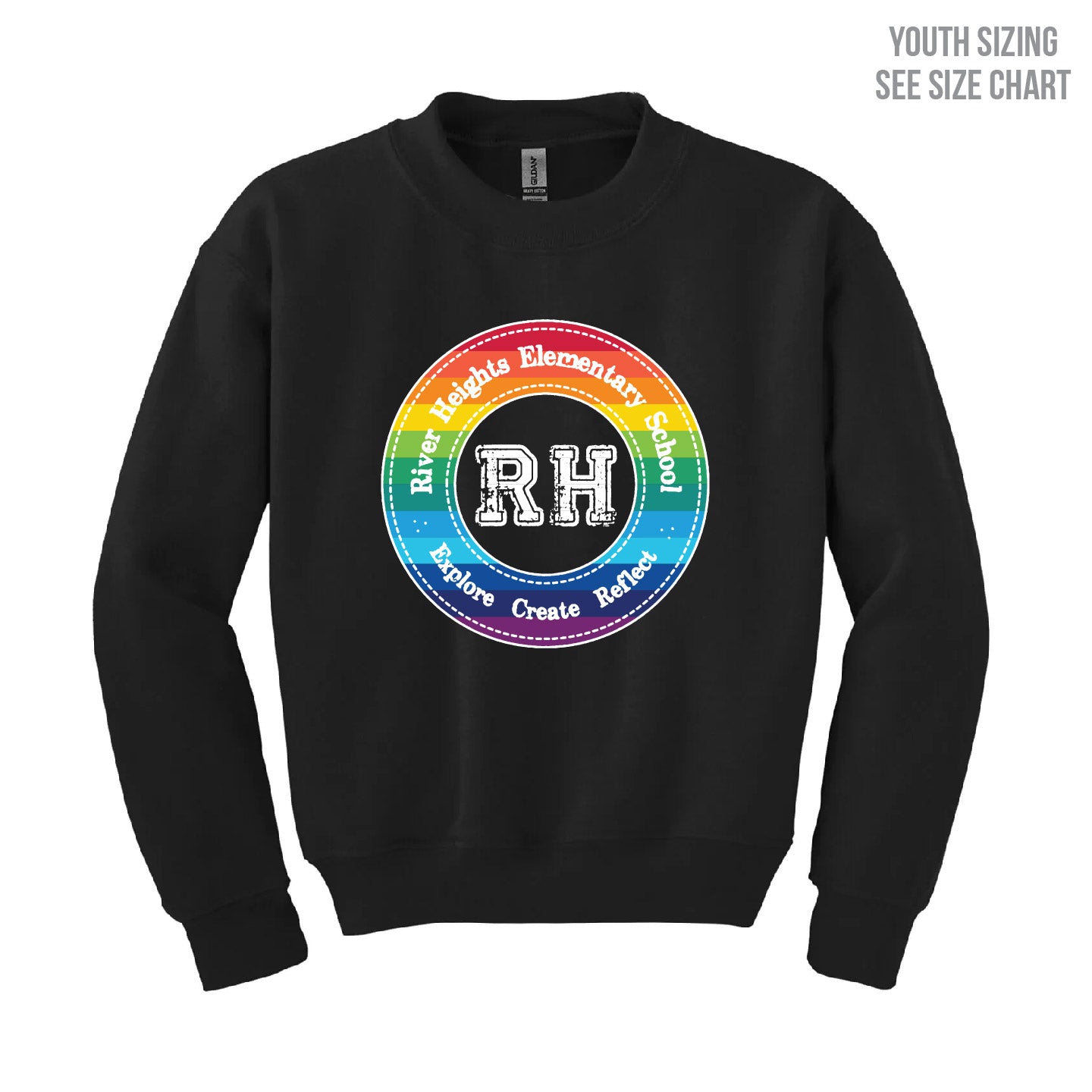 River Heights Pride Crest YOUTH Sweatshirt (RHEST004-18000B)