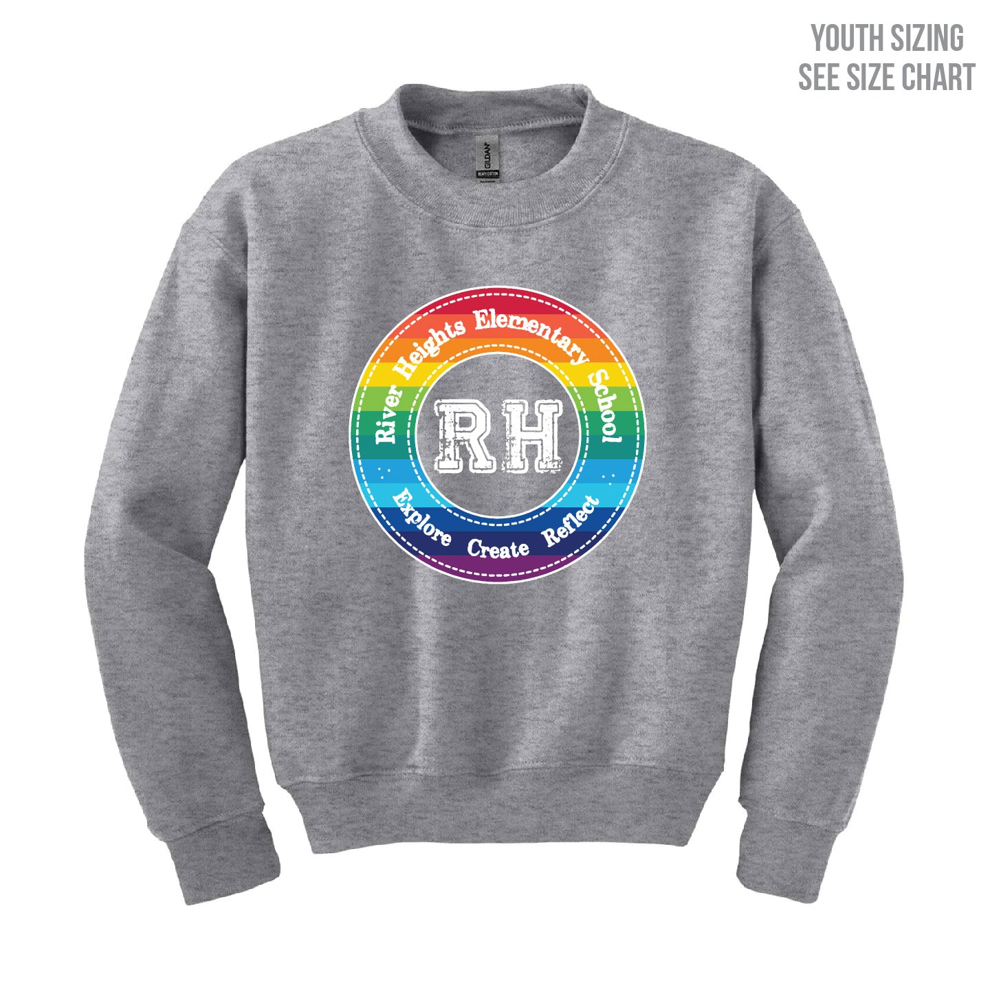 River Heights Pride Crest YOUTH Sweatshirt (RHEST004-18000B)