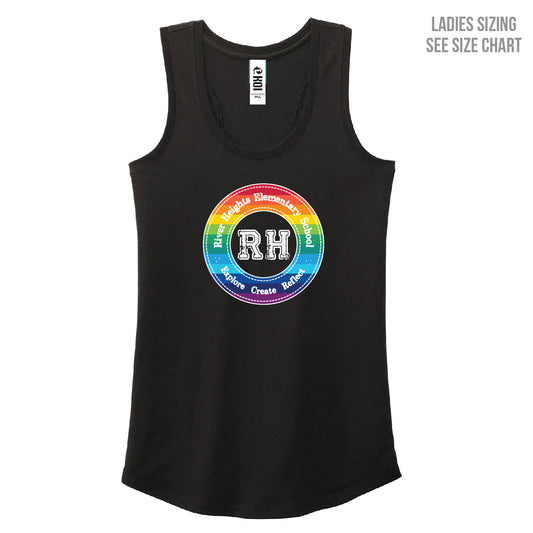 River Heights Pride Crest Ladies Racerback Tank (RHEST005-KOI8055L)