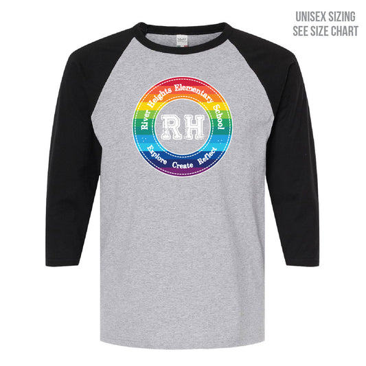 River Heights Pride Crest Unisex Baseball T-Shirt (RHEST004-5540)