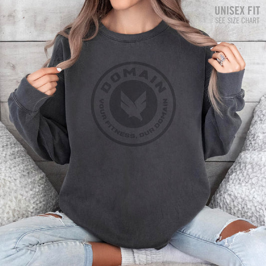 Domain Crossfit Unisex Pigment Dyed Retro Crewneck  (DCS002-1566)