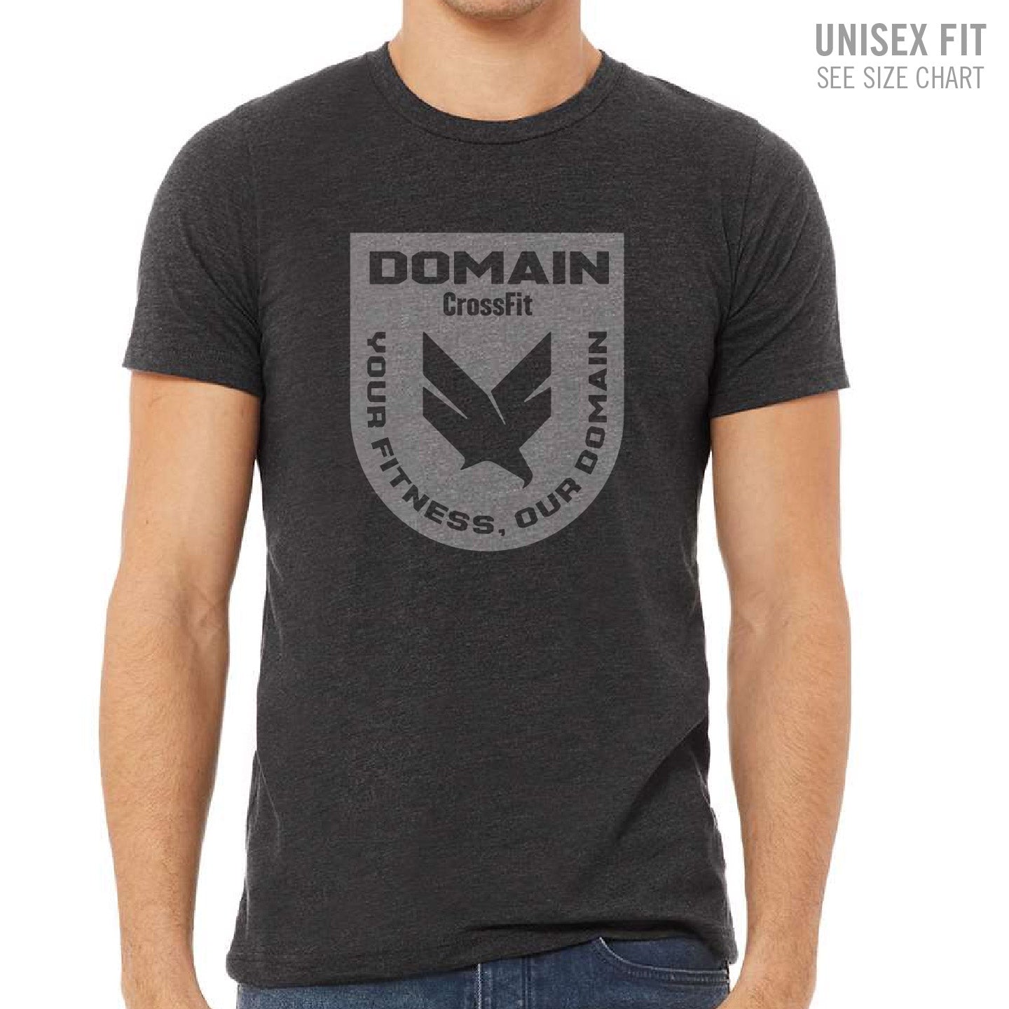 Domain Crossfit Badge Unisex Ringspun T-Shirt (DCS001-3001CVC)