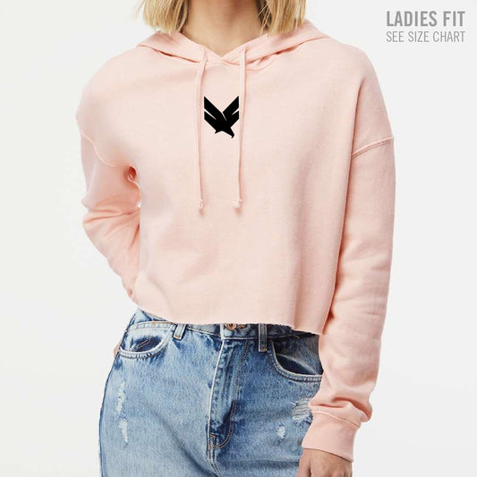 Domain Icon Ladies Cropped Hoodie (DCT002-AFX64CRP)