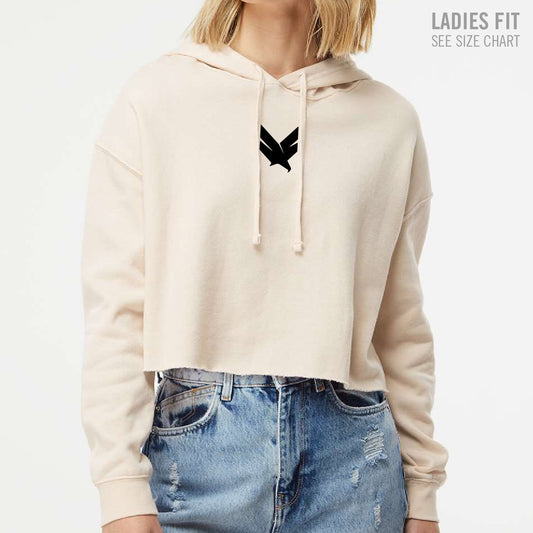 Domain Icon Ladies Cropped Hoodie (DCT002-AFX64CRP)