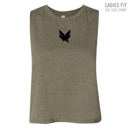 Domain Crossfit Icon Ladies Cropped Racerback Tank (DCT004-6682)