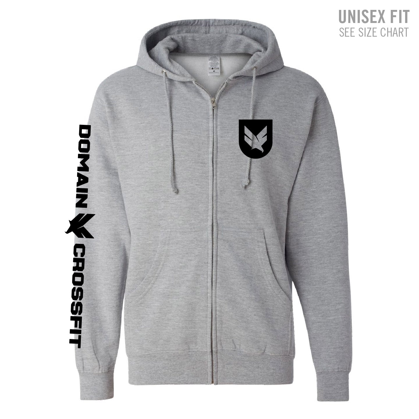 Domain Crossfit Small Badge Unisex Zip Hoodie (DCT003/005-SS4500Z)