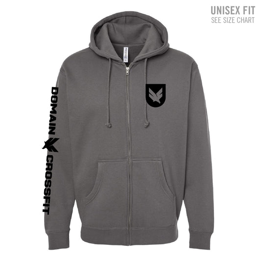 Domain Crossfit Small Badge Unisex Zip Hoodie (DCT003/005-SS4500Z)