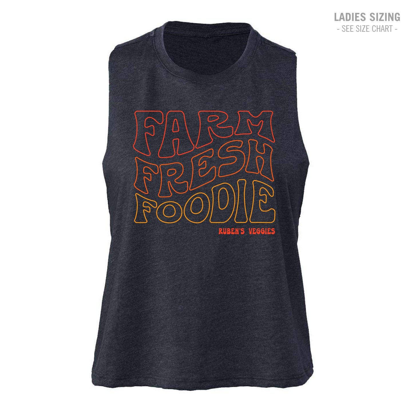 Ruben's Veggies FFF Ladies Cropped Racerback Tank (RVT012-6682)