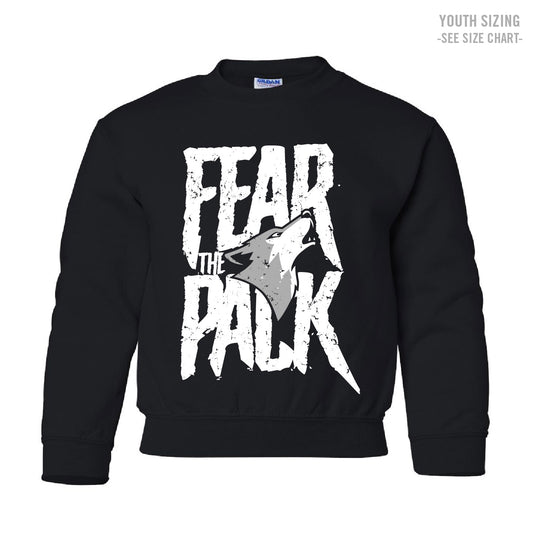 Griffith Woods Fear The Pack YOUTH Crewneck Sweatshirt (GW24004-18000B)