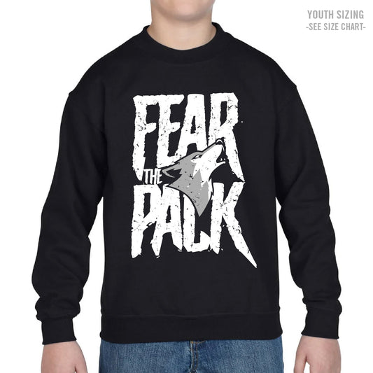 Griffith Woods Fear The Pack YOUTH Crewneck Sweatshirt (GW24004-18000B)