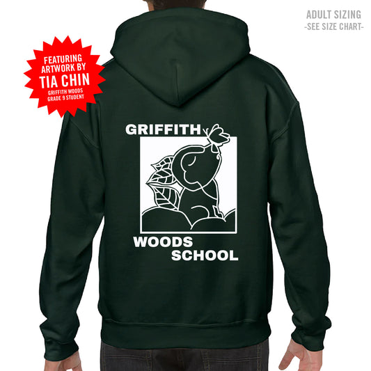 Griffith Woods Lil' Wolf Green ADULT Pullover Hoodie (ESST002/3-18500)