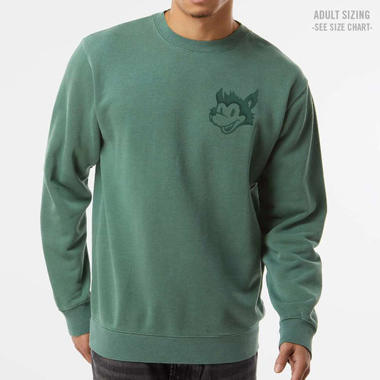 Griffith Woods Puff ADULT Pigment Dyed Crewneck Sweatshirt (GW24006/7-PRM3500)