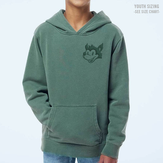 Griffith Woods Puff YOUTH Pullover Pigment Dyed Hoodie (GW24006/7-PRM1500Y)